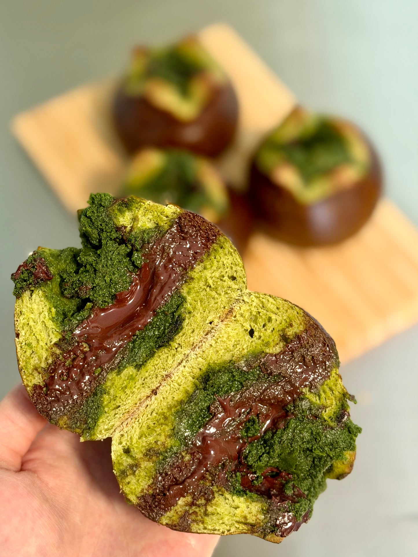 抹茶黑巧碱水球 Matcha & Chocolate Pretzel Ball