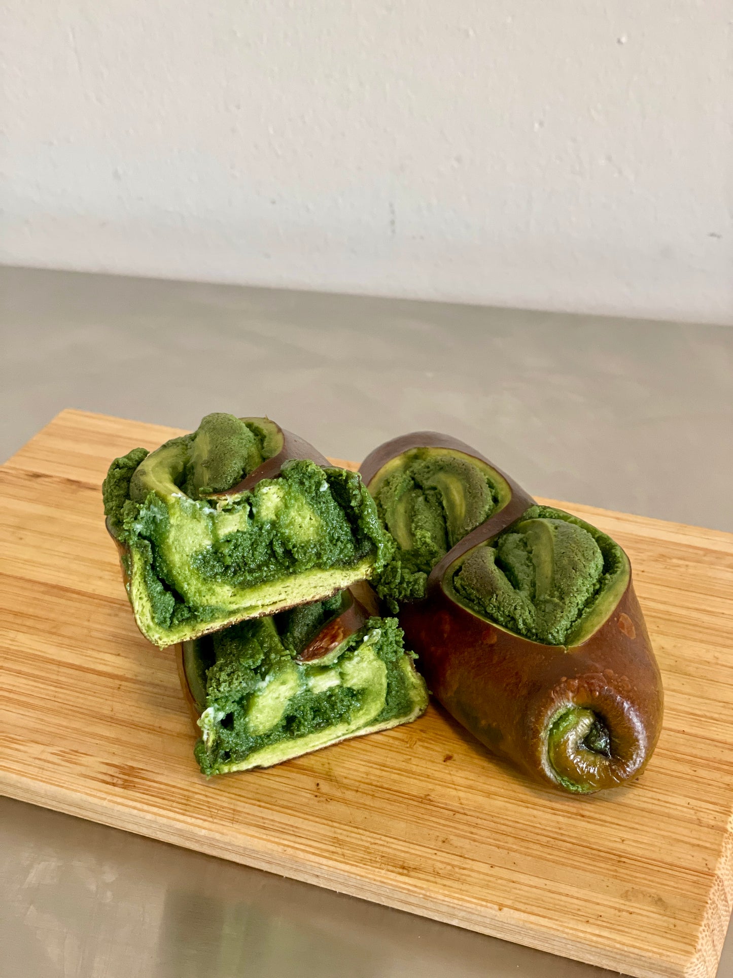 抹茶奶酥碱水 Matcha Butter Cream Pretzel